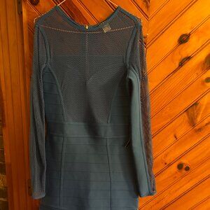 Venus Royal Blue Long Sleeve Dress  Size Small